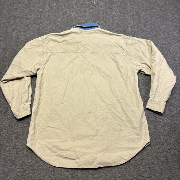 Vintage Let's Quizz Again Corduroy Shirt Womens Medium Embroidered 90s Grandma - Picture 5 of 8